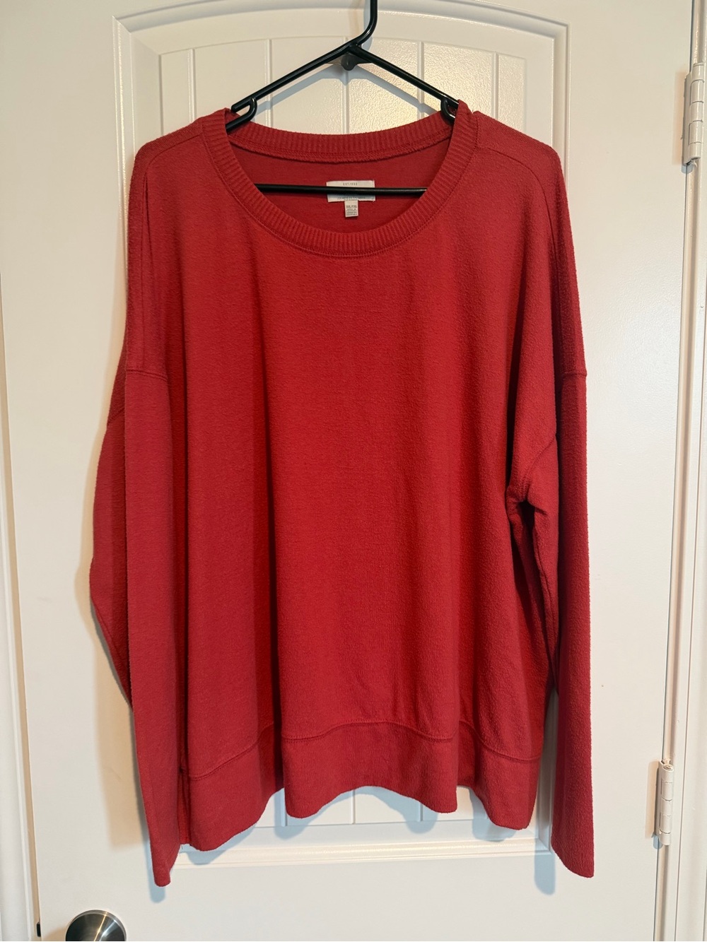 Lucky Brand Crimson Red Scoop Neck Sweater
